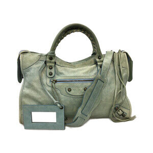 Balenciaga leather First bag Green
